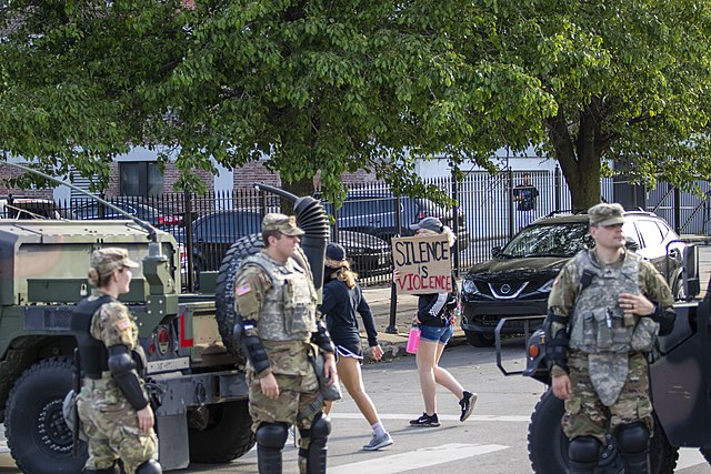 640px Nebraska Army National Guard in Omaha during the George Floyd protests June 2 2020
